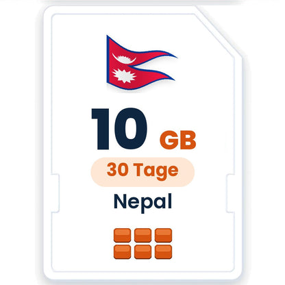 Nepal eSIM – 10 GB, 30 Tage gültig