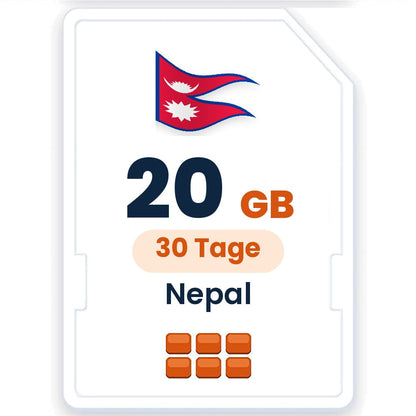 Nepal eSIM – 20 GB, 30 Tage gültig