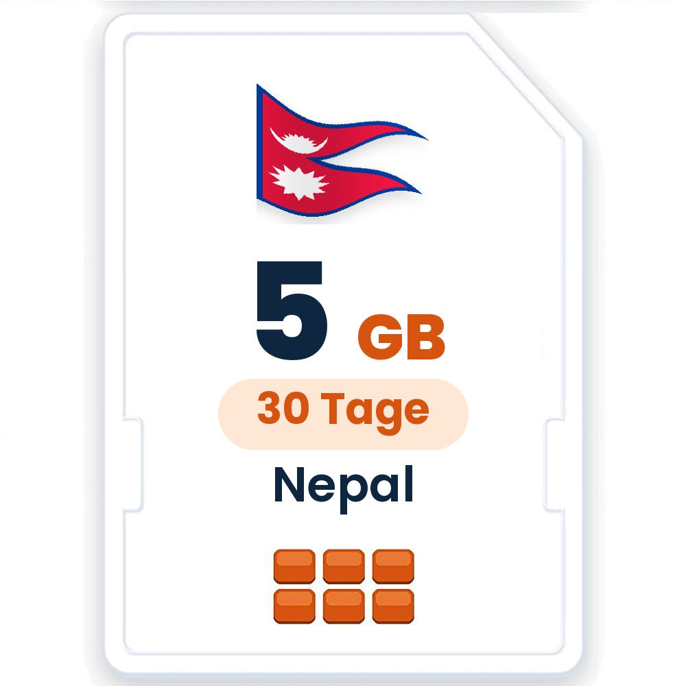 Nepal eSIM – 5 GB, 30 Tage gültig