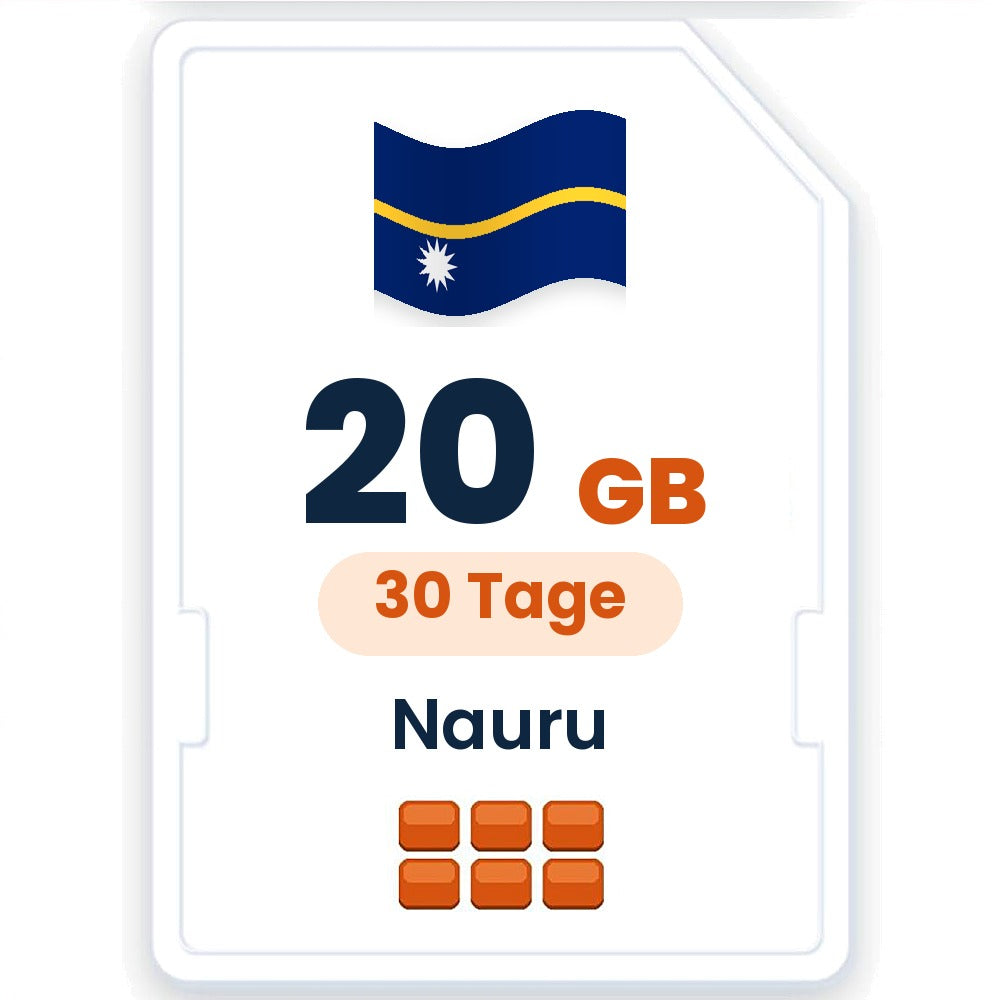 Nauru eSIM – 20 GB, 30 Tage gültig