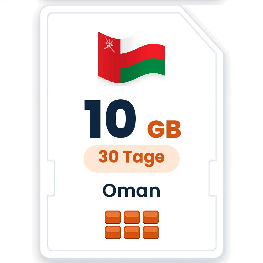 Oman eSIM – 10 GB, 30 Tage gültig