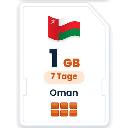 Oman eSIM – 1 GB, 7 Tage gültig