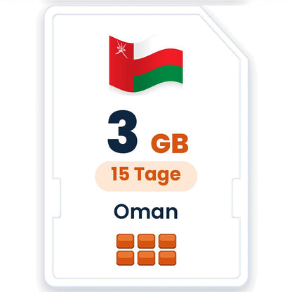 Oman eSIM – 3 GB, 15 Tage gültig