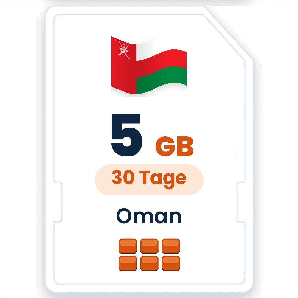 Oman eSIM – 5 GB, 30 Tage gültig
