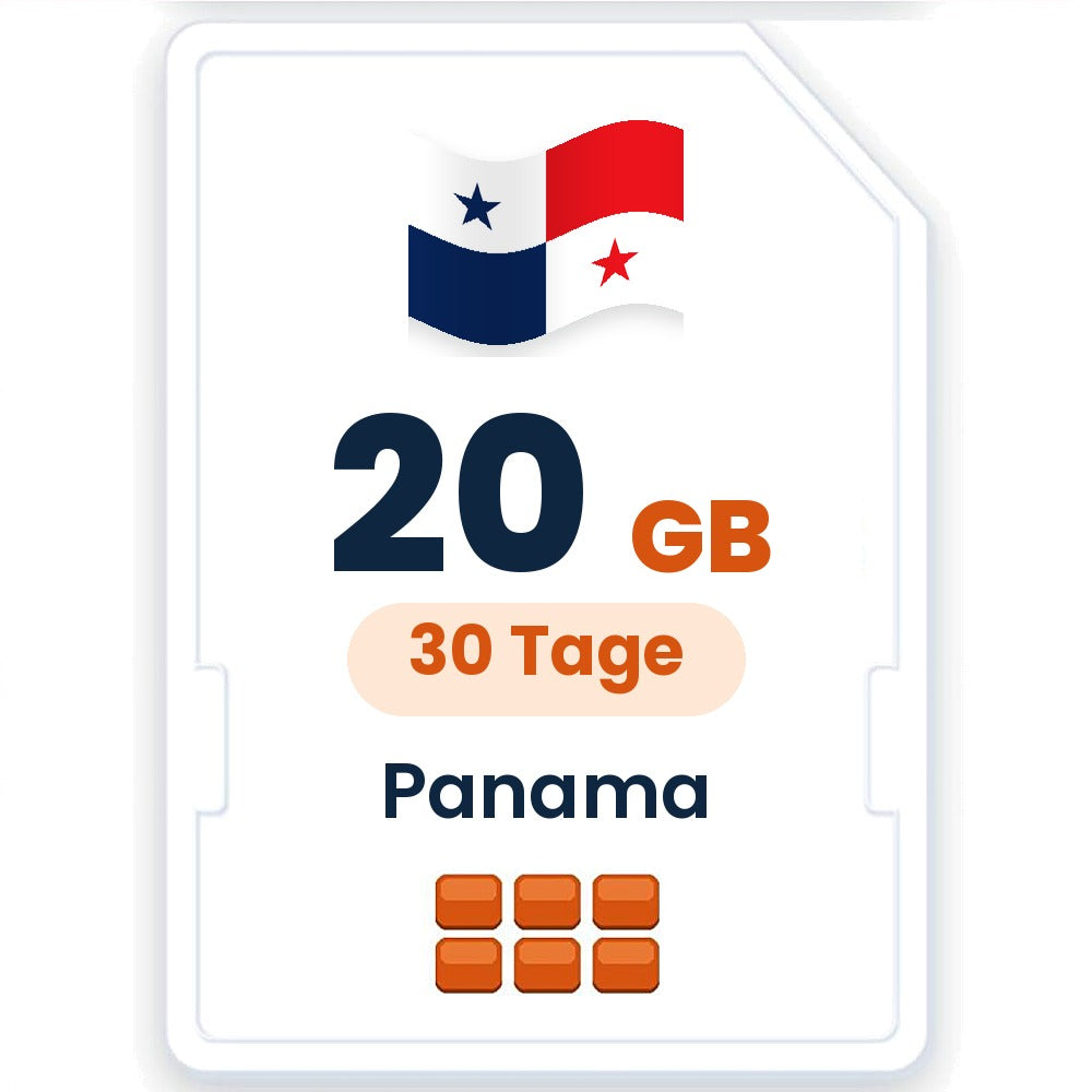Panama eSIM – 20 GB, 30 Tage gültig