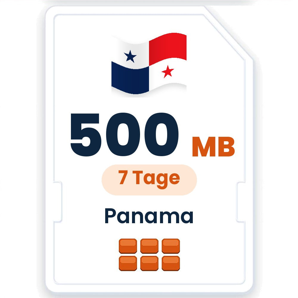 Panama eSIM – 500 MB, 7 Tage gültig