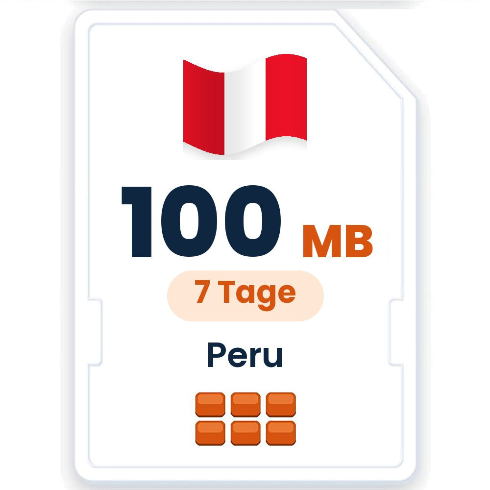 Peru eSIM – 100 MB, 7 Tage gültig