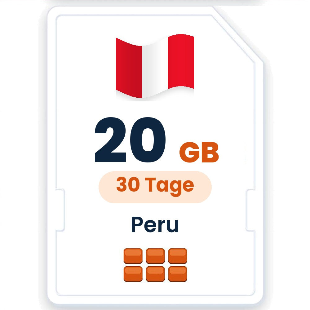Peru eSIM – 20 GB, 30 Tage gültig