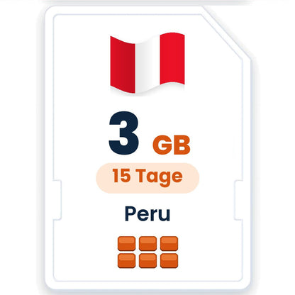 Peru eSIM – 3 GB, 15 Tage gültig