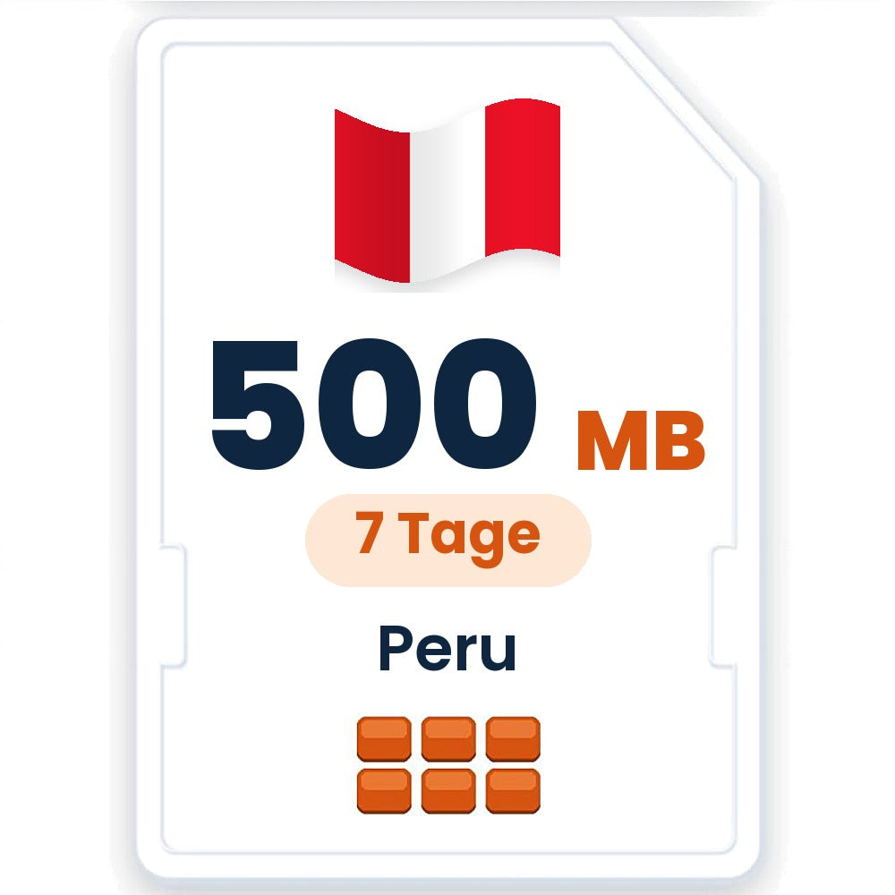 Peru eSIM – 500 MB, 7 Tage gültig