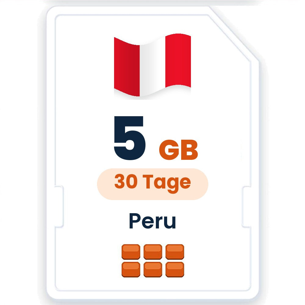 Peru eSIM – 5 GB, 30 Tage gültig