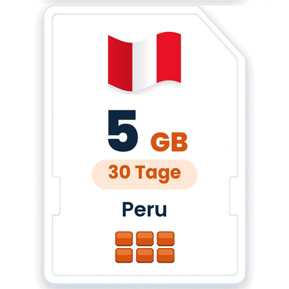 Peru eSIM – 5 GB, 30 Tage gültig