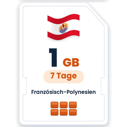 Französisch-Polynesien eSIM – 1 GB, 7 Tage gültig