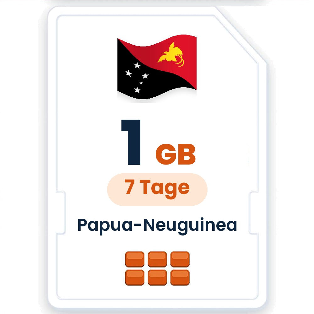 Papua-Neuguinea eSIM – 1 GB, 7 Tage gültig