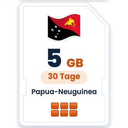 Papua-Neuguinea eSIM – 5 GB, 30 Tage gültig