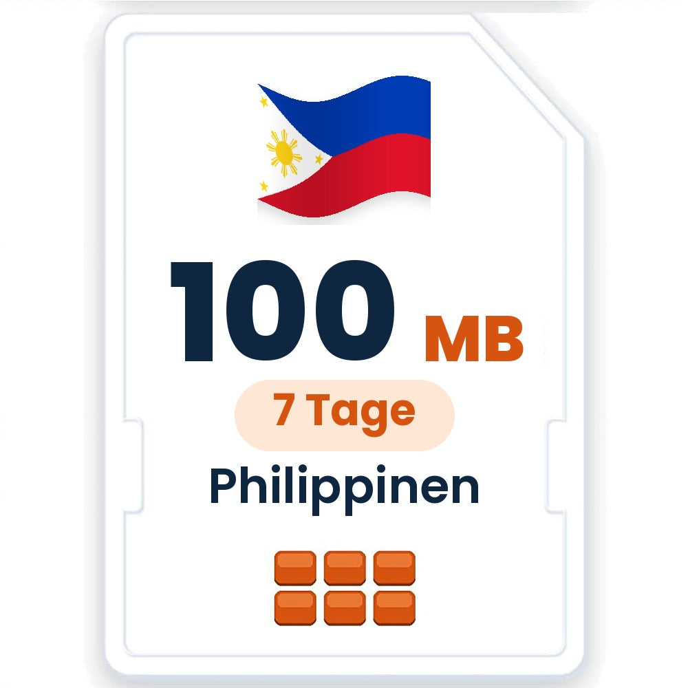 Philippinen eSIM – 100 MB, 7 Tage gültig
