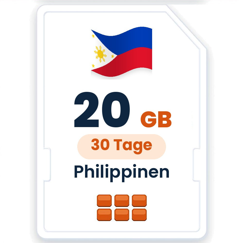 Philippinen eSIM – 20 GB, 30 Tage gültig