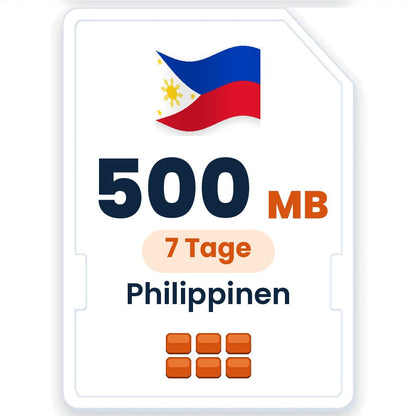 Philippinen eSIM – 500 MB, 7 Tage gültig