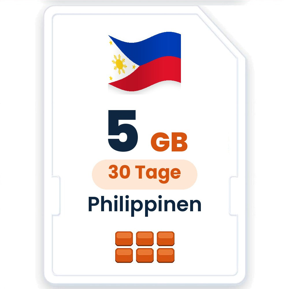 Philippinen eSIM – 5 GB, 30 Tage gültig