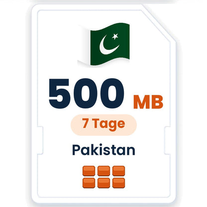 Pakistan eSIM – 500 MB, 7 Tage gültig