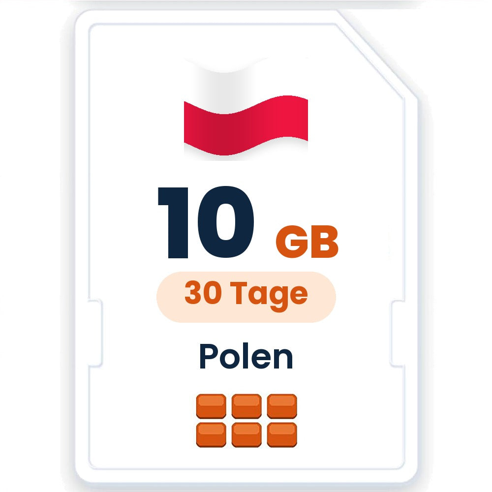 Polen eSIM – 10 GB, 30 Tage gültig