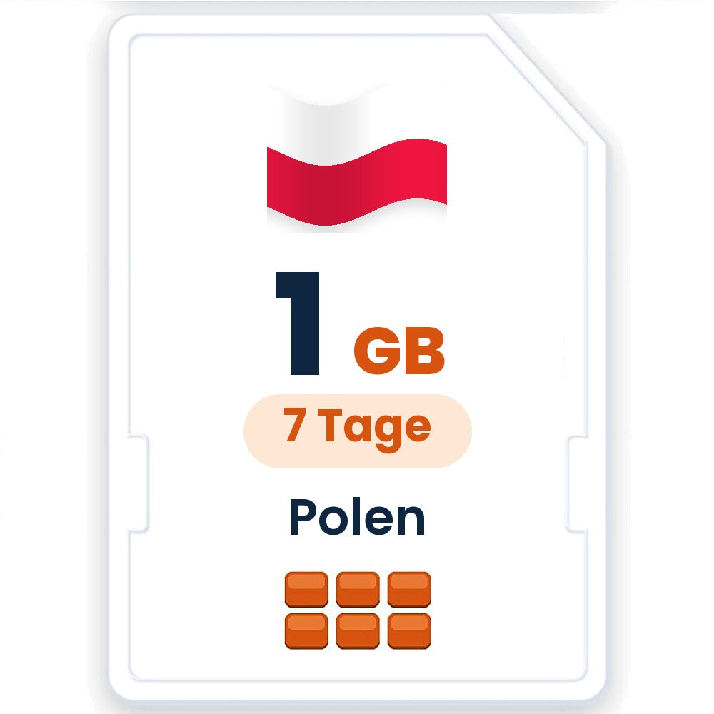 Polen eSIM – 1 GB, 7 Tage gültig