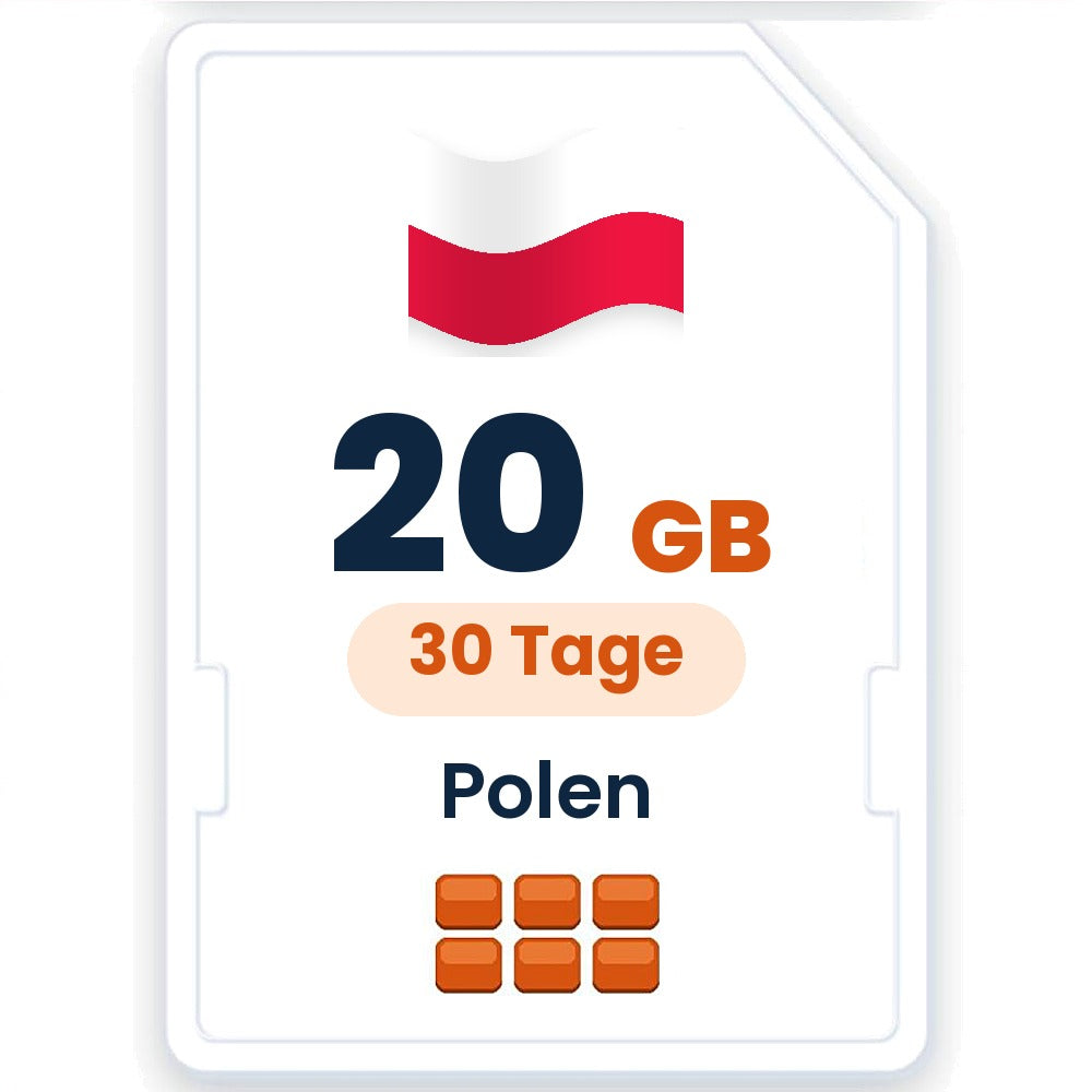 Polen eSIM – 20 GB, 30 Tage gültig