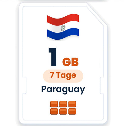 Paraguay eSIM – 1 GB, 7 Tage gültig
