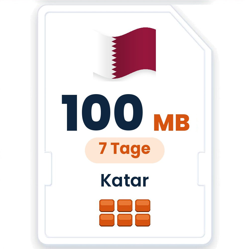 Katar eSIM – 100 MB, 7 Tage gültig