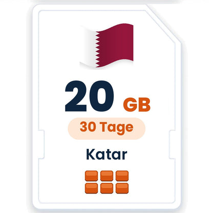 Katar eSIM – 20 GB, 30 Tage gültig