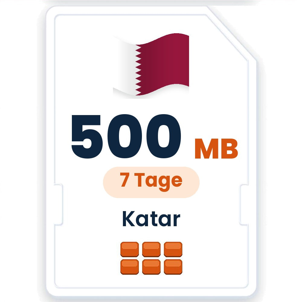 Katar eSIM – 500 MB, 7 Tage gültig