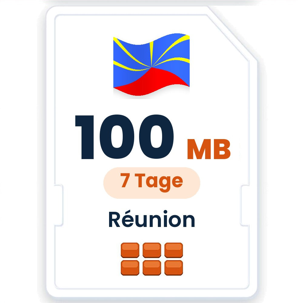 Réunion eSIM – 100 MB, 7 Tage gültig