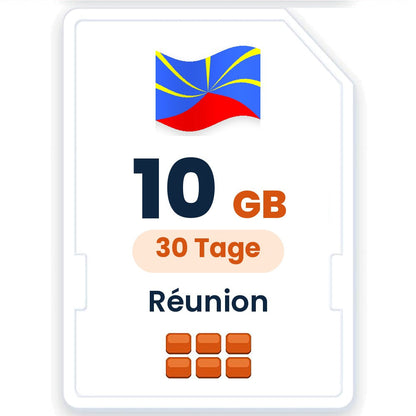 Réunion eSIM – 10 GB, 30 Tage gültig