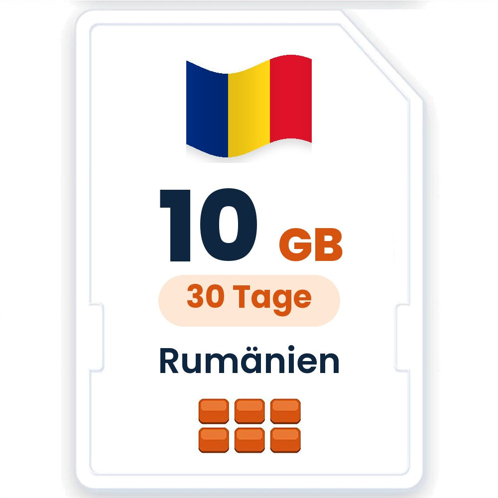 Rumänien eSIM – 10 GB, 30 Tage gültig