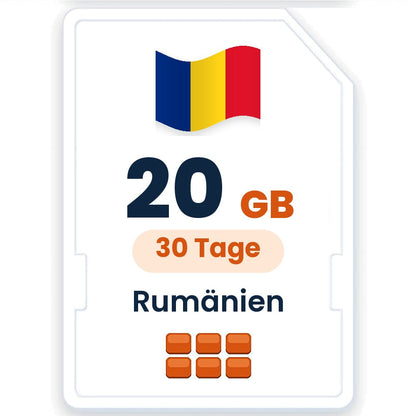 Rumänien eSIM – 20 GB, 30 Tage gültig