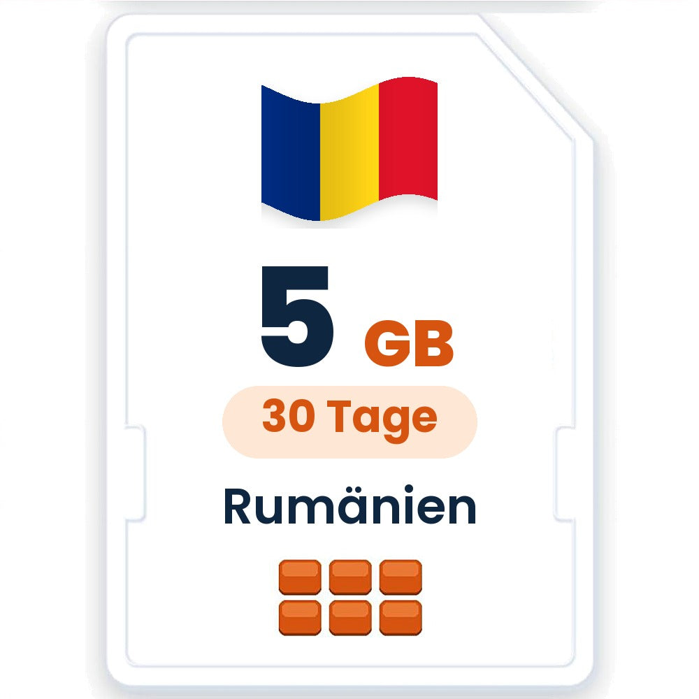 Rumänien eSIM – 5 GB, 30 Tage gültig