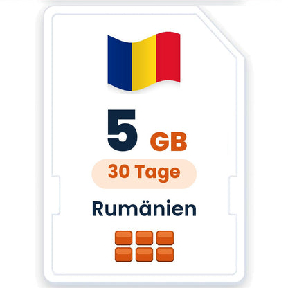 Rumänien eSIM – 5 GB, 30 Tage gültig