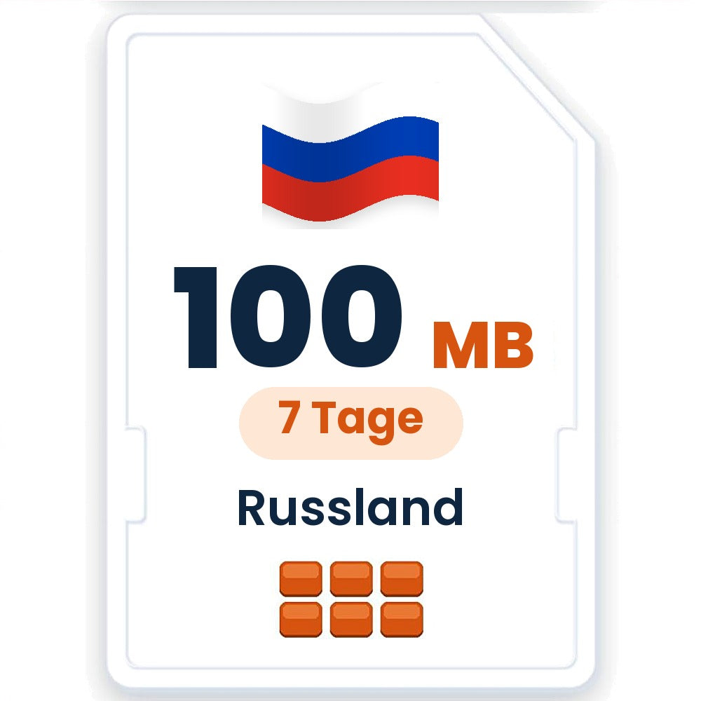 Russland eSIM – 100 MB, 7 Tage gültig