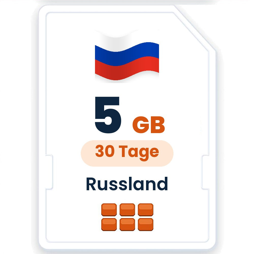 Russland eSIM – 5 GB, 30 Tage gültig