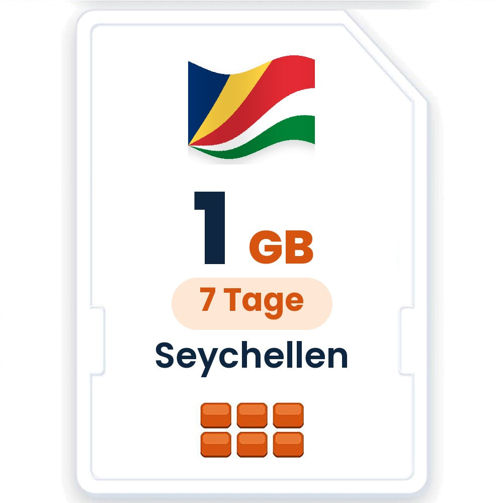 Seychellen eSIM – 1 GB, 7 Tage gültig