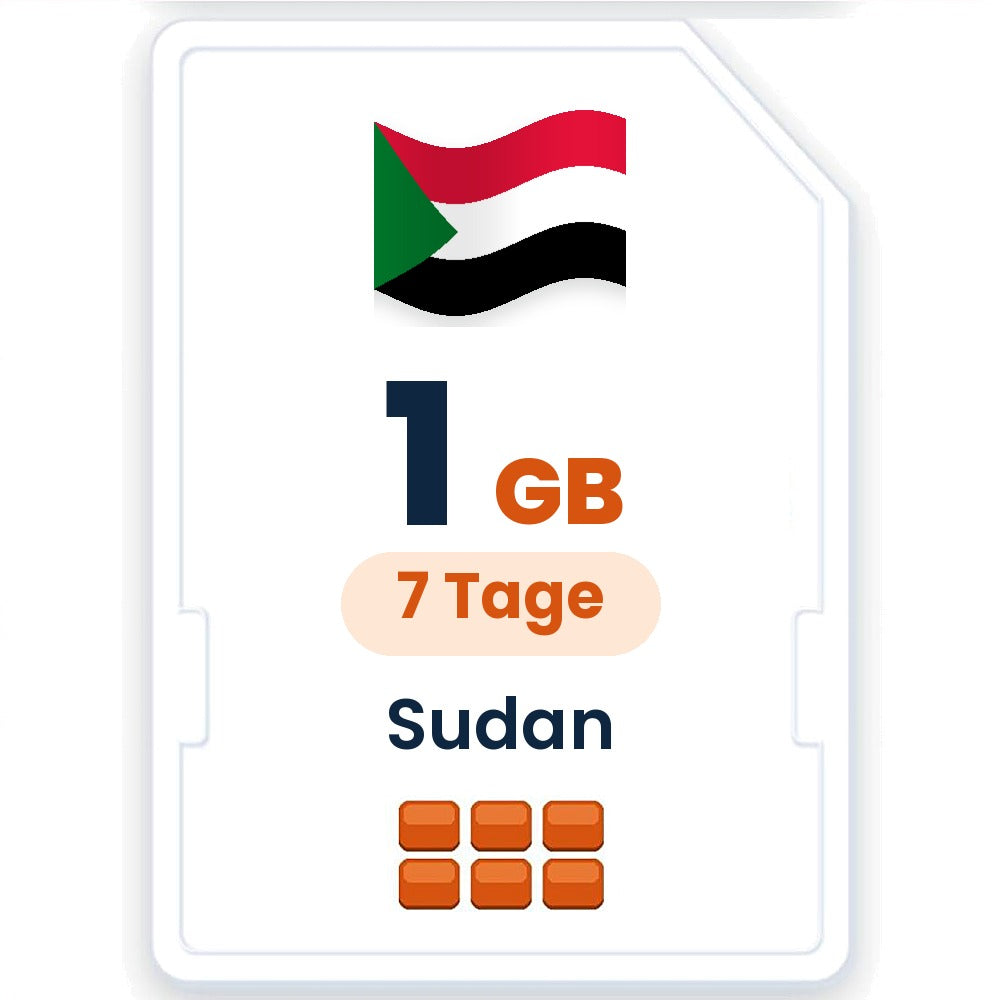 Sudan eSIM – 1 GB, 7 Tage gültig