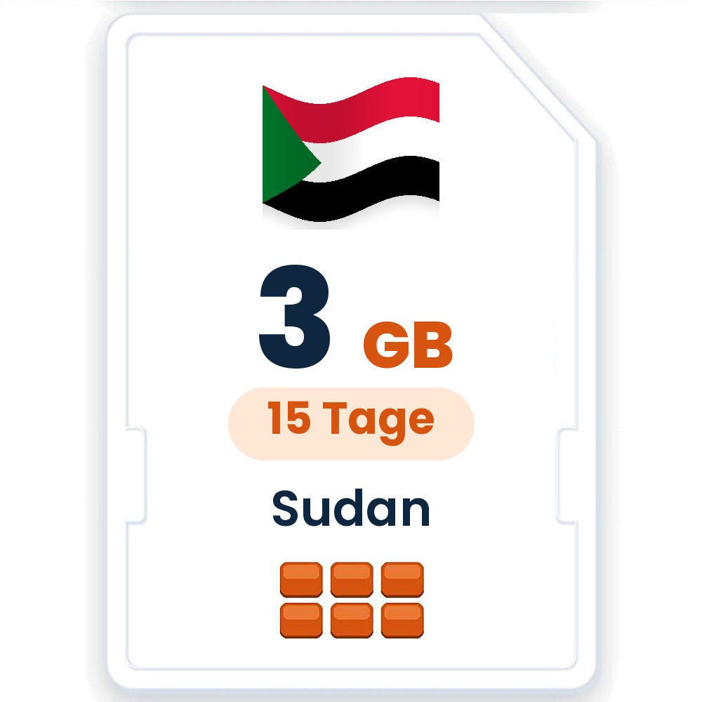 Sudan eSIM – 3 GB, 15 Tage gültig