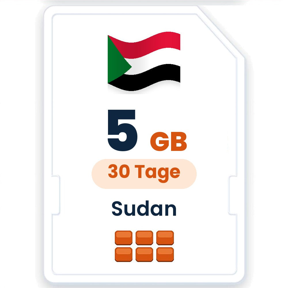 Sudan eSIM – 5 GB, 30 Tage gültig