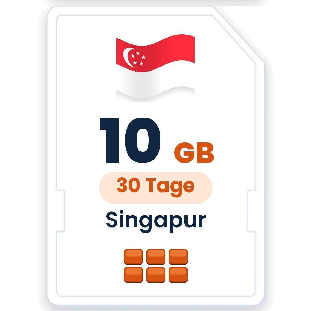 Singapur eSIM – 10 GB, 30 Tage gültig