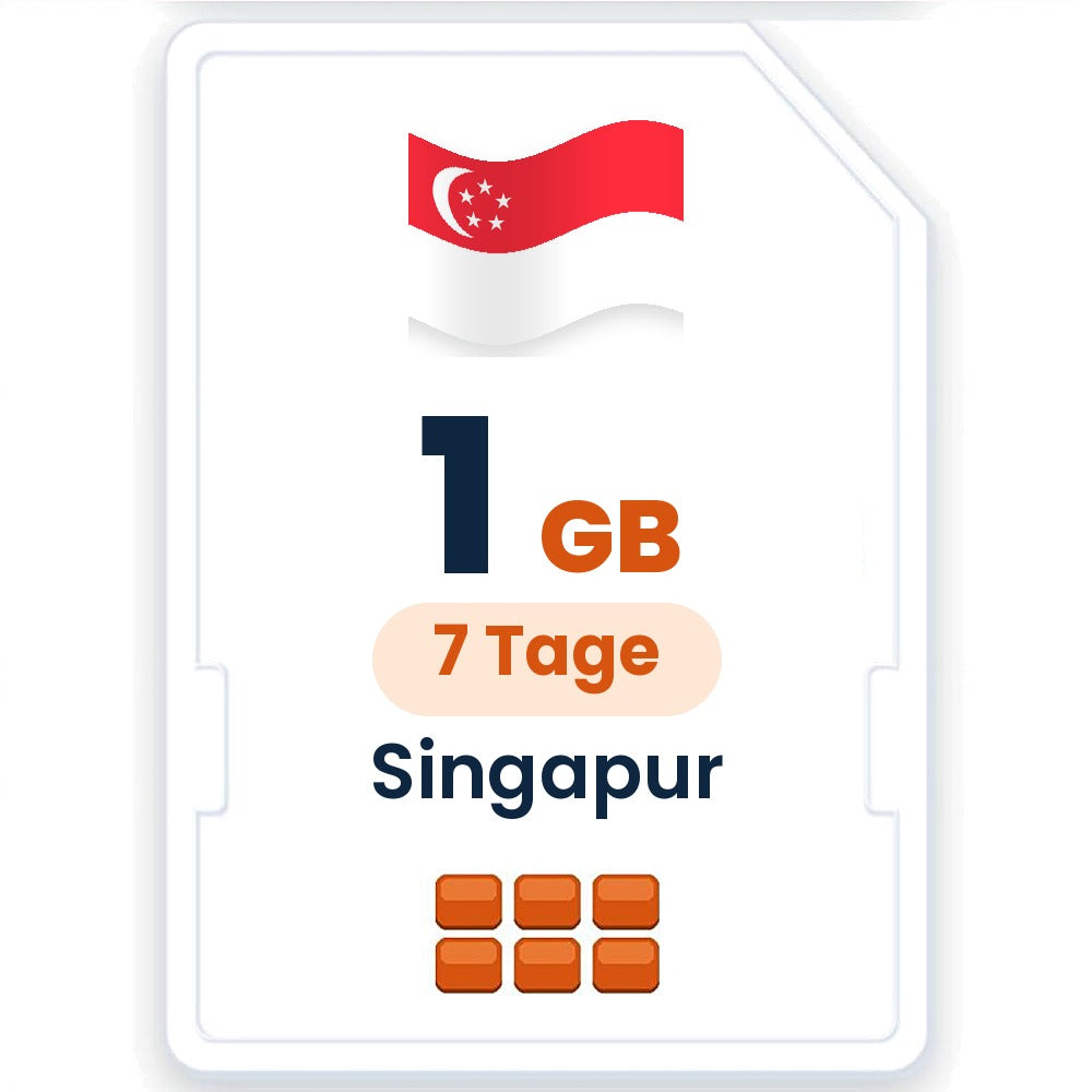 Singapur eSIM – 1 GB, 7 Tage gültig