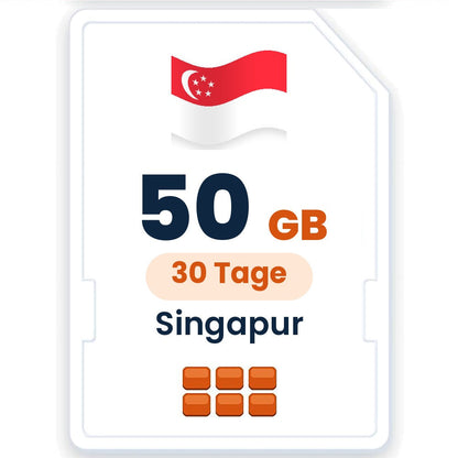 Singapur eSIM – 50 GB, 30 Tage gültig