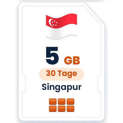 Singapur eSIM – 5 GB, 30 Tage gültig
