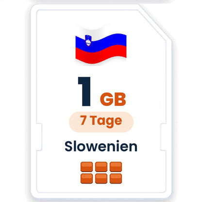 Slowenien eSIM – 1 GB, 7 Tage gültig