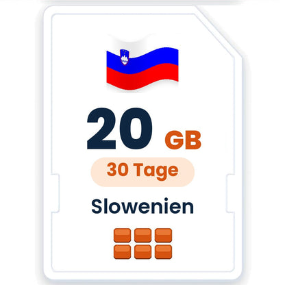 Slowenien eSIM – 20 GB, 30 Tage gültig