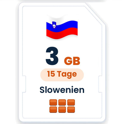 Slowenien eSIM – 3 GB, 15 Tage gültig